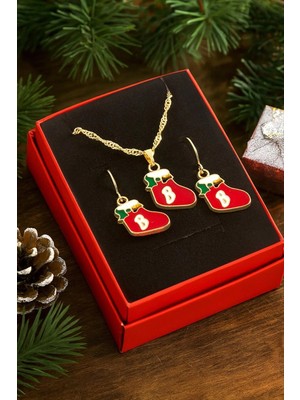 Hsc Bilişim Çorap Yılbaşı Kutulu Zincir Kolye Set