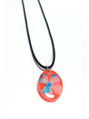 Hsc Bilişim Kartopu Çiçeği Oval Epoksi Kolye