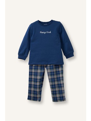 DeFacto Baskılı Uzun Kollu 2li Pijama Takımı Erkek BEBEK G7134A526SP