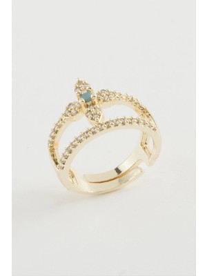 Hsc Bilişim Çiçek Zirkon Taşlı Yüzük