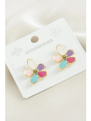 Hsc Bilişim Çiçek Mineli Küpe