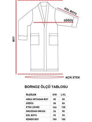 English Home Curve Pamuk Bornoz S-M Bej