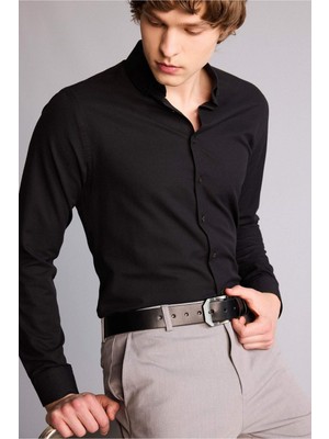 DeFacto Erkek Dikdörtgen Toka Suni Deri Jean Kemeri H5076AXNS