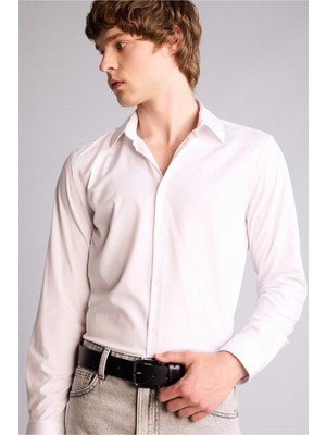 DeFacto Erkek Dikdörtgen Toka Suni Deri Jean Kemeri H5072AXNS