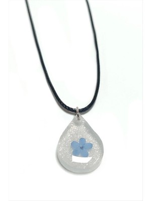 Hsc Bilişim Unutma Beni Çiçeği Damla Epoksi Kolye