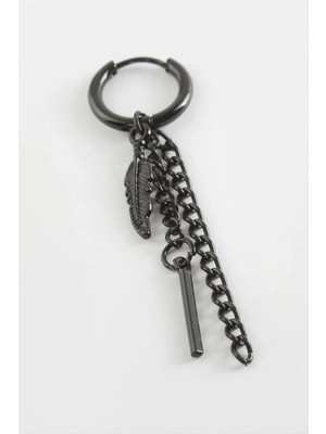 Hsc Bilişim Yaprak Çubuk Erkek Çelik Küpe