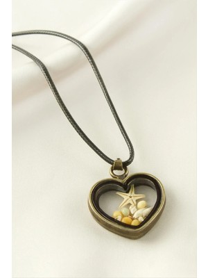 Hsc Bilişim Deniz Yıldızı Kalp Canlı Kolye