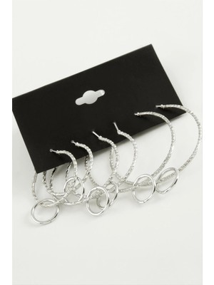 Hsc Bilişim Burgulu Metal Halka Küpe 6 Adet