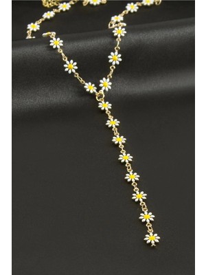 Hsc Bilişim Papatya Mineli Çelik Y Kolye