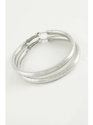 Hsc Bilişim Noktalı Boru Halka Küpe 4 cm