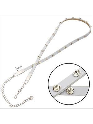 Hsc Bilişim Klasik Deri Taşlı Kemer