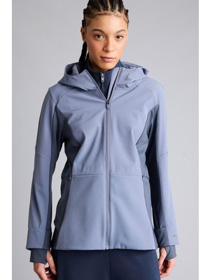 DeFacto Su İtici Slim Fit Kapüşonlu Fermuarlı Softshell Mont G0237AX26SP