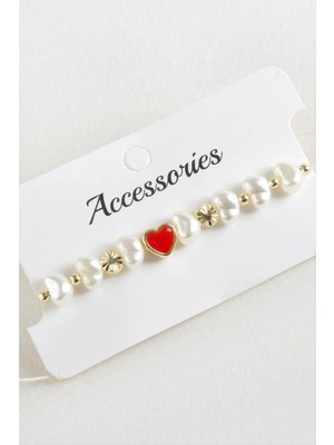 Hsc Bilişim Kalp Inci Boncuk Makrome Ip Bileklik