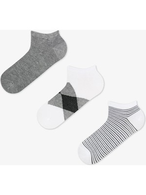 Penti Erkek Renkli Stripe Pulse 3'lü Patik Çorap