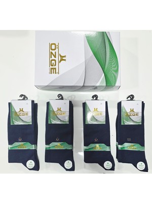 Özge Erkek Bambu Dikişsiz Uzun Çorap 12 Li Kutu