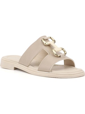 Gönderi(r) Kadın Bej  Tokalı Günlük Terlik