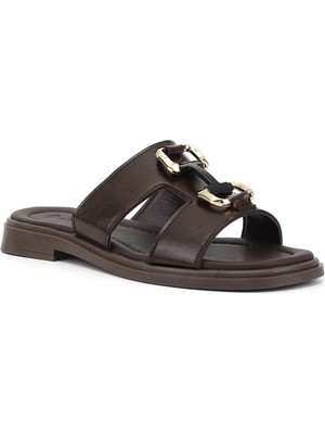 Gönderi(r) Kadın Kahverengi  Tokalı Günlük Terlik