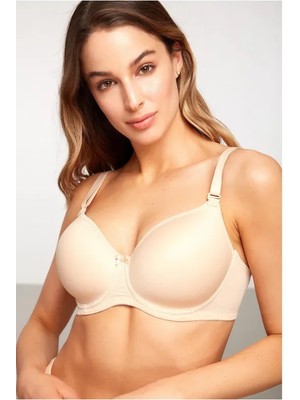 Kom Lidya Ten Renkli Sütyen 90B Dikişsiz Rahatlık ve Nefes Alabilir Yapı ile Gün Boyu Destek