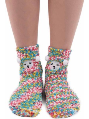 Goldon Sahab 48900 Kadın Ayıcık Desenli Peluş Çorap