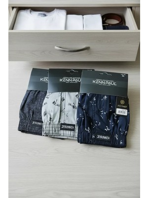 Kenpaul Desenli Poplin Erkek Boxer 6 Adet