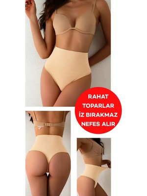 Kayoubi Kadın Yüksek Bel Dikişsiz Bel Göbek Karın Toparlayıcı Inceltici Şekillendirici String Külot Korse