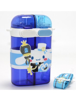 Nuveden Ieg™ Cinnamoroll Figürlü Çift Bölmeli Pipetli Suluk