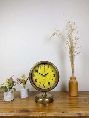Marsilyan Eskitme Metal Vira Masa Saati 25×20 cm