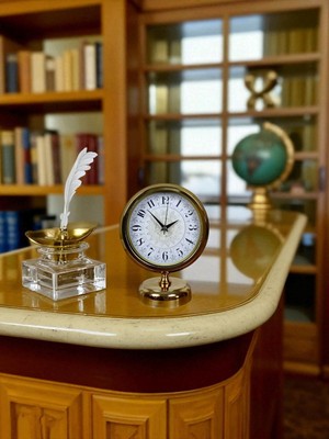 Marsilyan Decora Gold 25 x 20 cm Metal Masa Saati