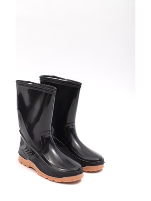 Gezer Kışlık Erkek Genç Çizme PVC Malzeme ile Rahat Tabanlı Kısa Topuklu Ayakkabı