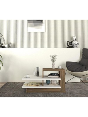 Dekorister Venüs Orta Sehpa Beyaz-Ceviz