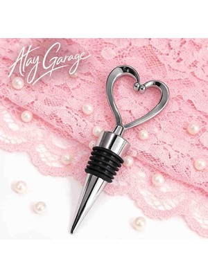 Atay Garage Kalp Tasarımlı Metal Şişe Tıpası – Şarap Şişesi Kapatıcı – Sızdırmaz Şişe Tıpası