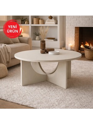 Dekorister Lemmar Orta Sehpa, Modern Salon ve Oturma Odası Sehpası Kumtaşı