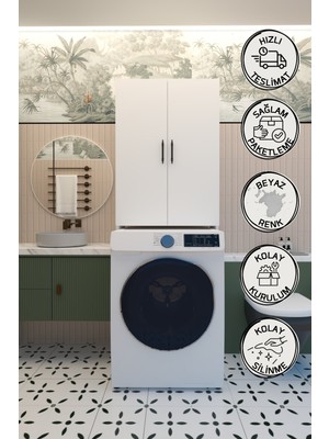 Belmo Terra Iki Kapaklı Çamaşır Makinesi Dolabı