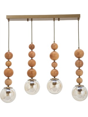 Mudo Home WOOD BEAD 4LÜ SIRALI SARKIT
