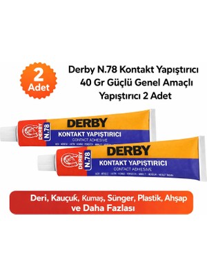Bezos Derby N.78 Kontakt Yapıştırıcı 40 gr Güçlü Genel Amaçlı Yapıştırıcı 2 Adet