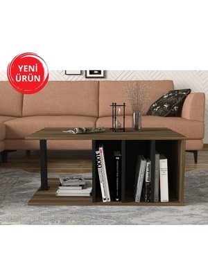 Dekorister Exclusive Hilda Orta Sehpa Ceviz-Siyah