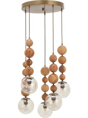 Mudo Home WOOD BEAD 5Lİ SARKIT