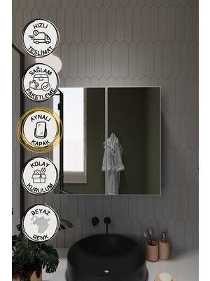 Belmo Everest Iki Kapaklı Aynalı Lavabo Üstü Banyo Dolabı