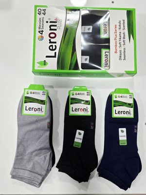 Leroni Erkek Bambu Patik Çorap 12 Li Kutu