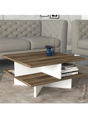 Dekorister Hamton Orta Sehpa Ceviz-Beyaz