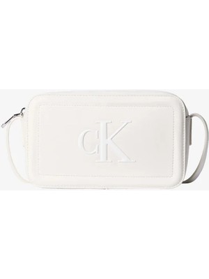 Calvin Klein Bold Ck Kamera Kadın Beyaz Çapraz Çanta LV04F3220G-4LX
