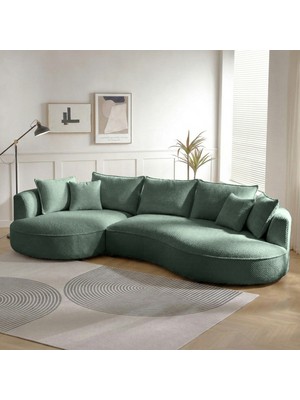 Eymense Venedik Plus Köşe Koltuk Sol Köşe Yeşil