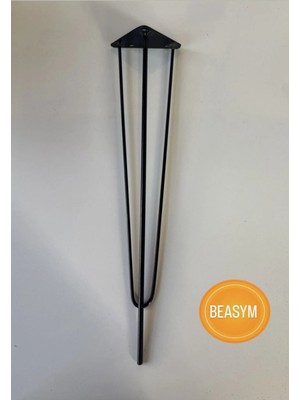 Beasym 40CM Metal Siyah Masa Firkete Ayağı ve Takımı 4 Lü