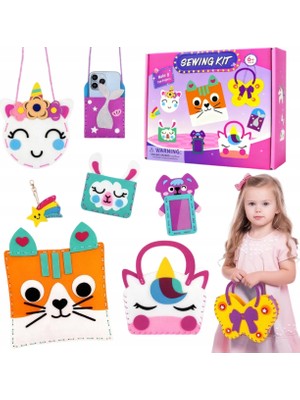 Generic Mini Dikiş Seti – Unicorn Figürlü, 6+ Yaş Çocuklar Için Eğitici Aktivite Set