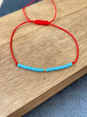 Aida Jewelss 14 Ayar Altın Dorikalı Afgan Taşlı Zarif Altın Bileklik Şans Bilekliği