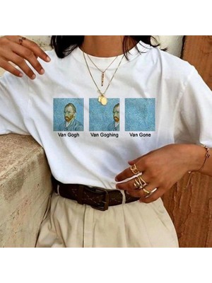 Velmora Fashion Baskılı Oversize T-Shirt - Beyaz -