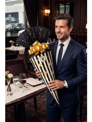 Erkeklere Özel Şık Sürpriz Hediye Konisi