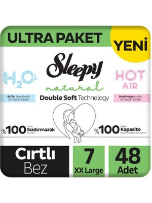 Sleepy Bio Natural 7 Numara Xx Large 48'li Bebek Bezi