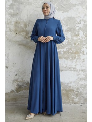 inStyle Güpürlü Krep Mevlana Indigo Ferace