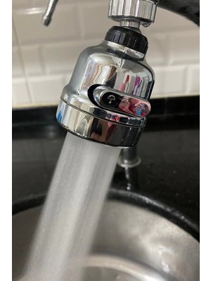 Marsilyan Krom 3 Fonksiyonlu Mutfak Lavabo Başlığı 360 Derece Döner Musluk Ucu